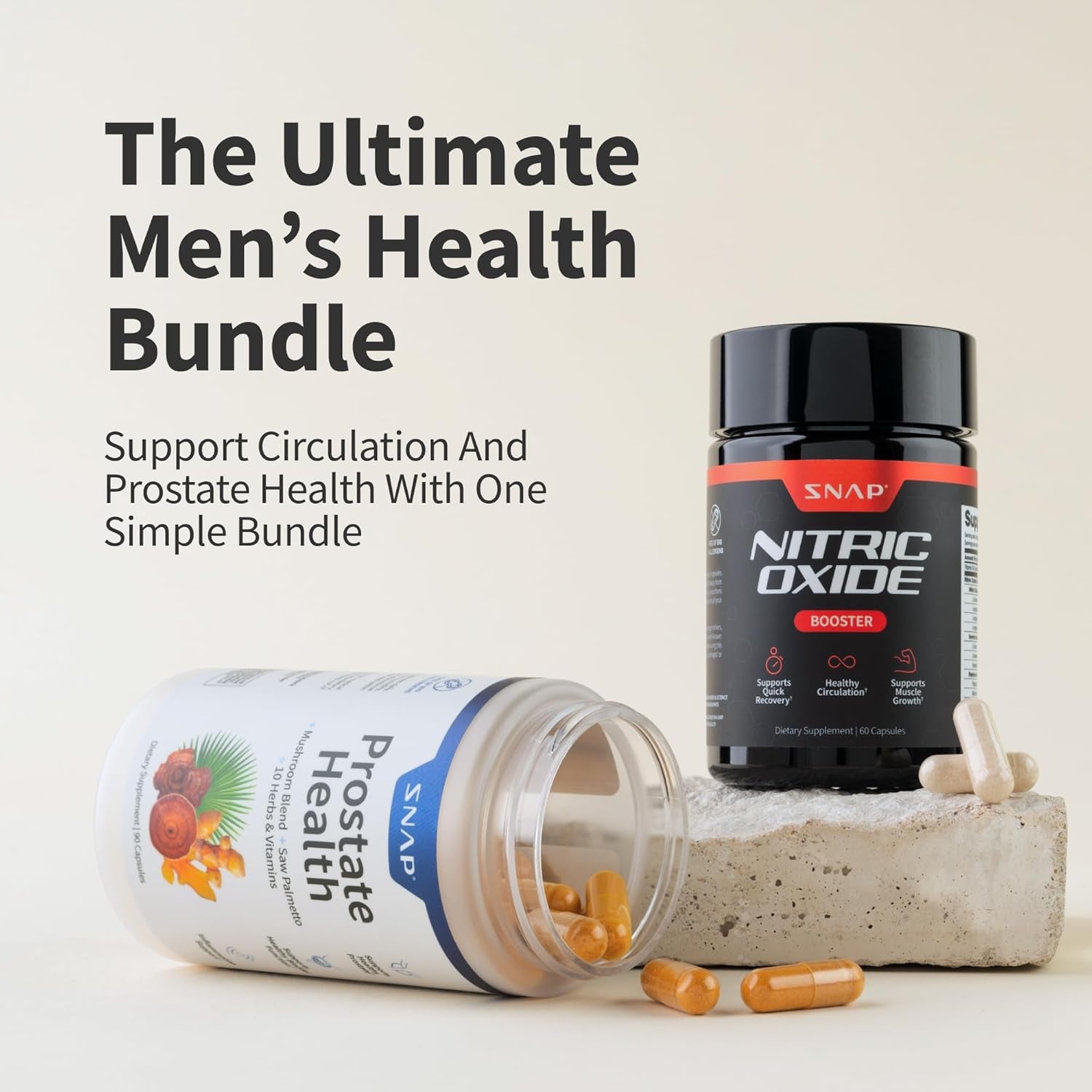 Prostate Health & Nitric Oxide Supplement Bundle for Men